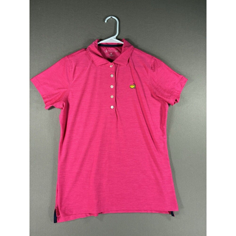 Magnolia Lane Tech Masters Golf Polo Shirt Women’s Medium Pink Stretch Polo
